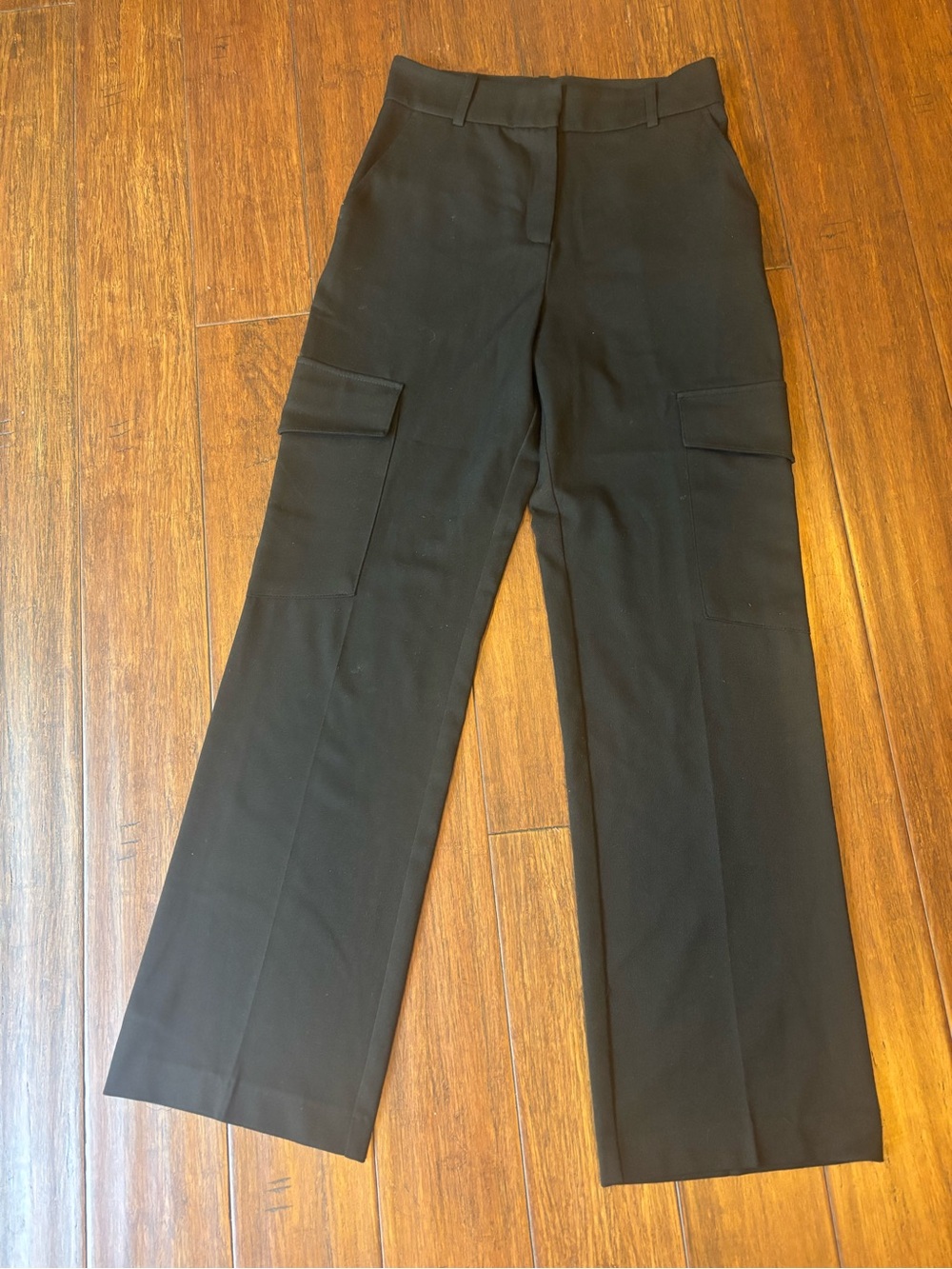 Zara Size small 28x 30 black dress high rise cargo pants